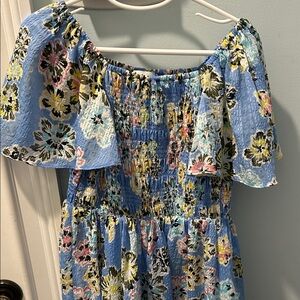 Tanya Taylor Blue Floral Kids Dress